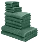 OTTO home Handtuch Set Inga 10-tlg. Dunkelgrün Baumwolle Bild 5