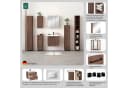 welltime Waschtisch Trento 60 cm mit Keramikbecken und 2 Schubladen Bild 4