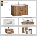 Welltime Waschtisch Trento mit Becken 80cm Wotaneiche Bild 3