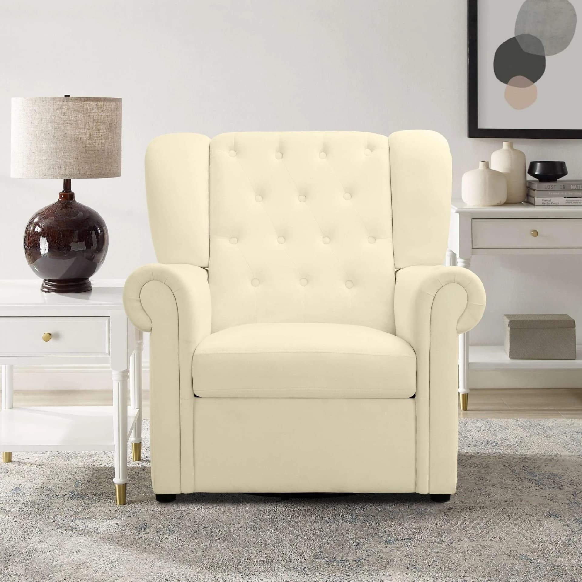 HOME AFFAIRE Relaxsessel Lillyse Beige mit Dreh- und Schaukelfunktion