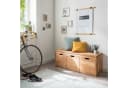 HOME AFFAIRE Schuhbank Dura Wildeiche Massivholz mit 3 Schubladen Bild 1