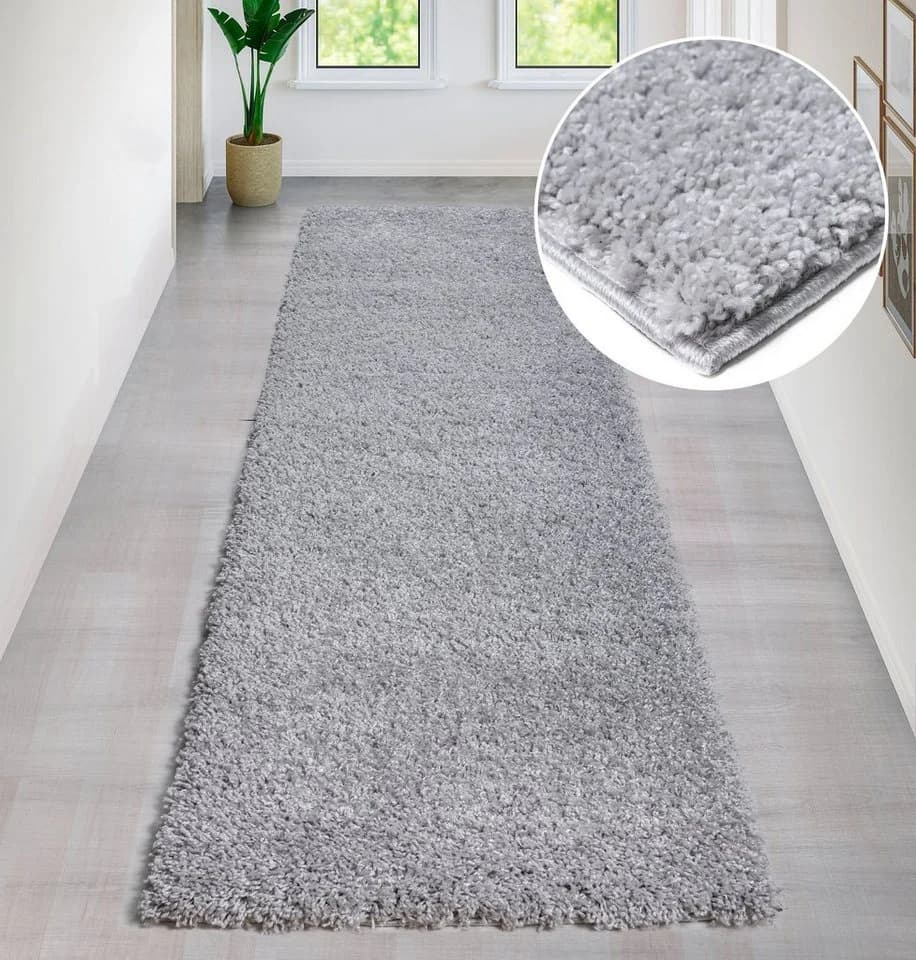 OTTO HOME Hochflor-Teppich Viva Shaggy Hellgrau Uni - Bild 2