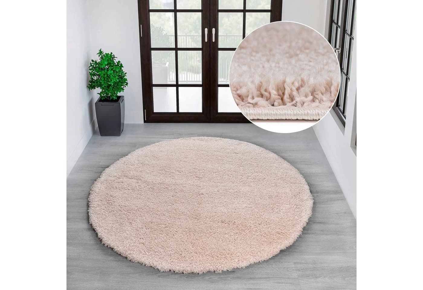 Teppich OTTO HOME Shaggy 30 Rund Beige Sand 140cm - Bild 2