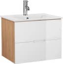 WELLTIME Lund Waschtisch mit Becken 61cm Weiß Eiche Bild 3