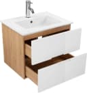 WELLTIME Lund Waschtisch mit Becken 61cm Weiß Eiche Bild 4