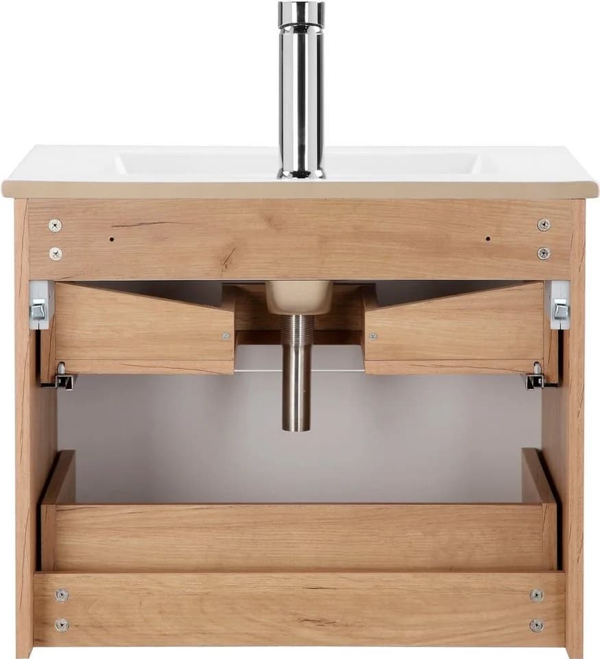 WELLTIME Lund Waschtisch mit Becken 61cm Weiß Eiche - Bild 5