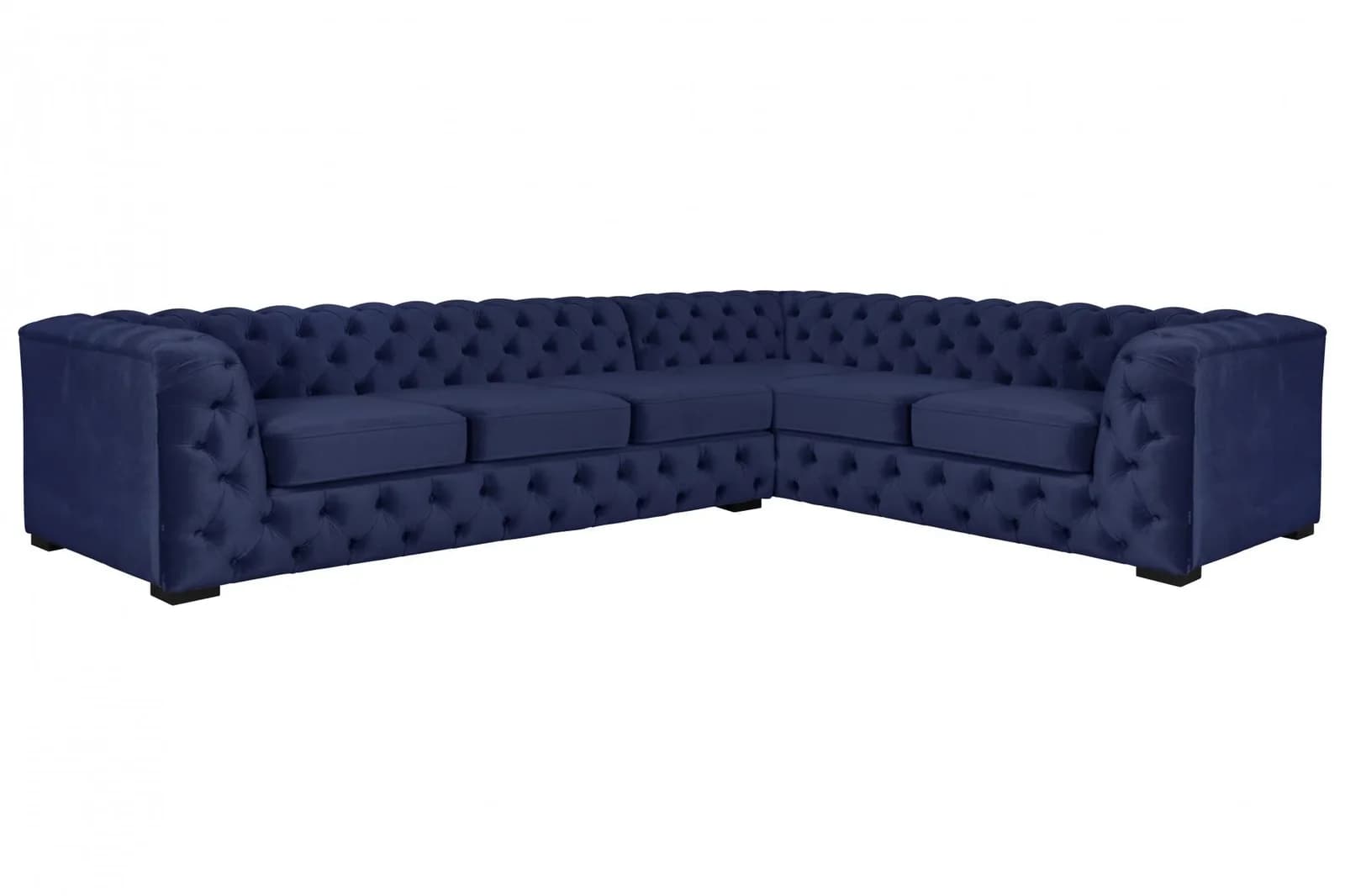 Chesterfield-Sofa in Blau und Dunkelblau