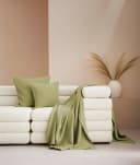 LEGER HOME Wohndecke HEVIN Olivgrün Baumwolle Crinkle Bild 5