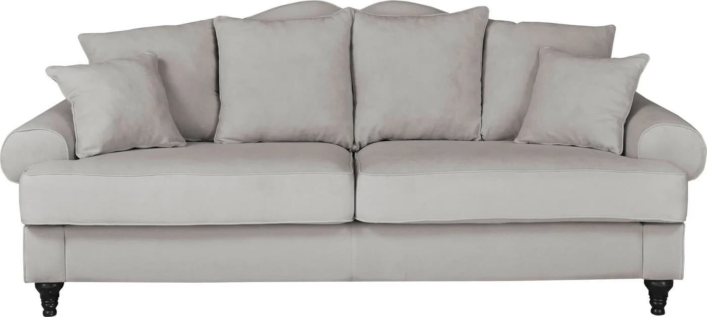 HOME AFFAIRE WESTMINSTER 3,5-Sitzer Sofa Grau Microfaser