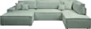 OTTO HOME FINNLEY U-Form XXL Wohnlandschaft mintgrün mit Bettkasten Bild 1