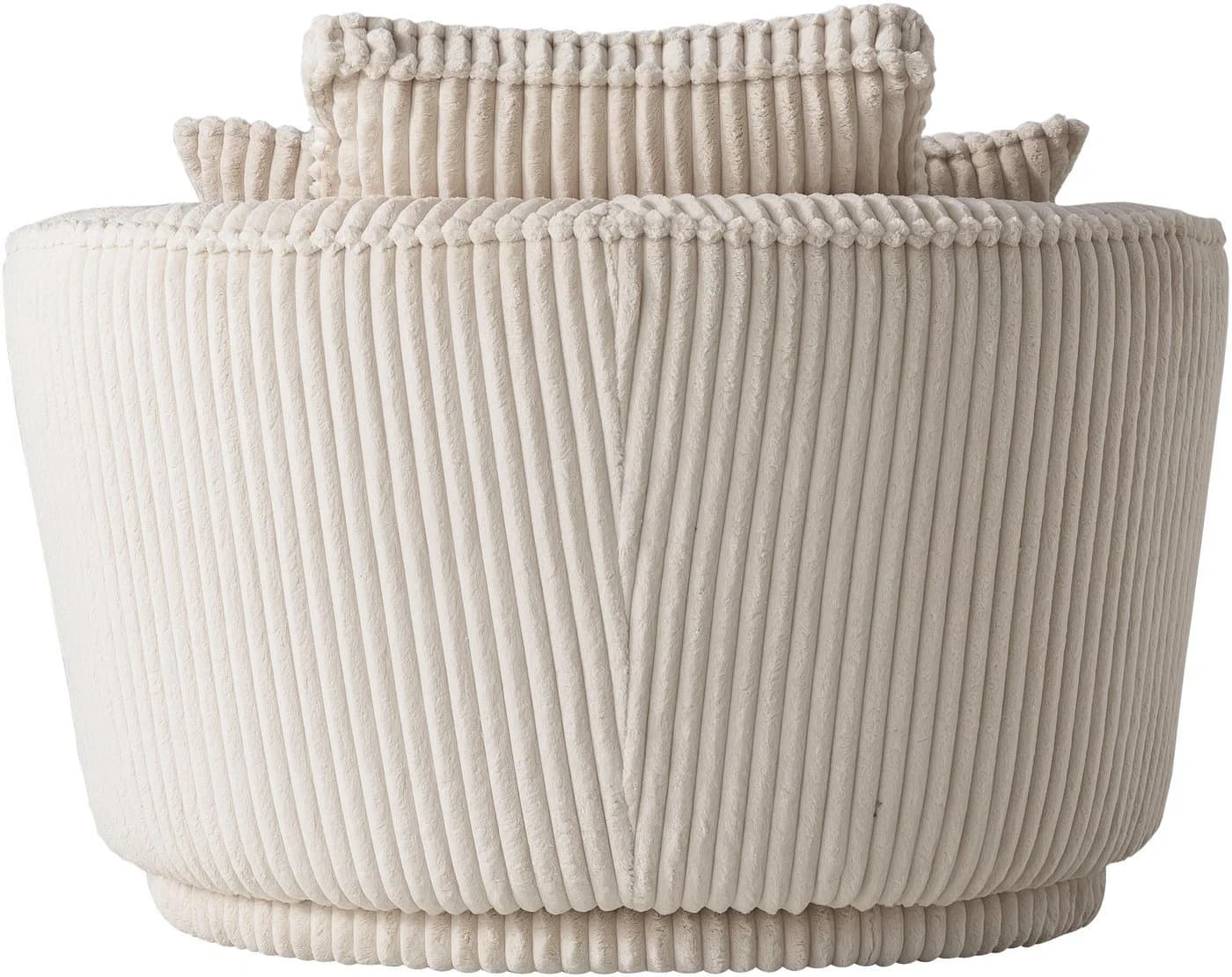 HOME AFFAIRE Drehsessel MAISIE Beige mit Hocker und Kissen - Bild 4
