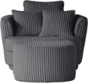HOME AFFAIRE MAISIE Drehsessel XXL mit Hocker Anthrazit Bild 1