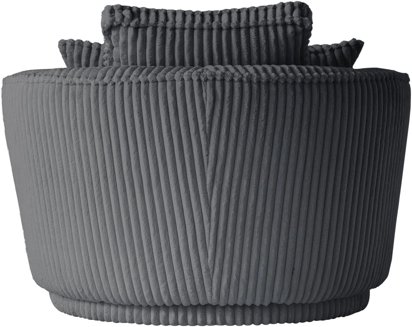 HOME AFFAIRE MAISIE Drehsessel XXL mit Hocker Anthrazit - Bild 4