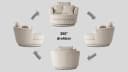 HOME AFFAIRE Drehsessel MAISIE Love Seat XXL Beige 360 Grad Bild 5