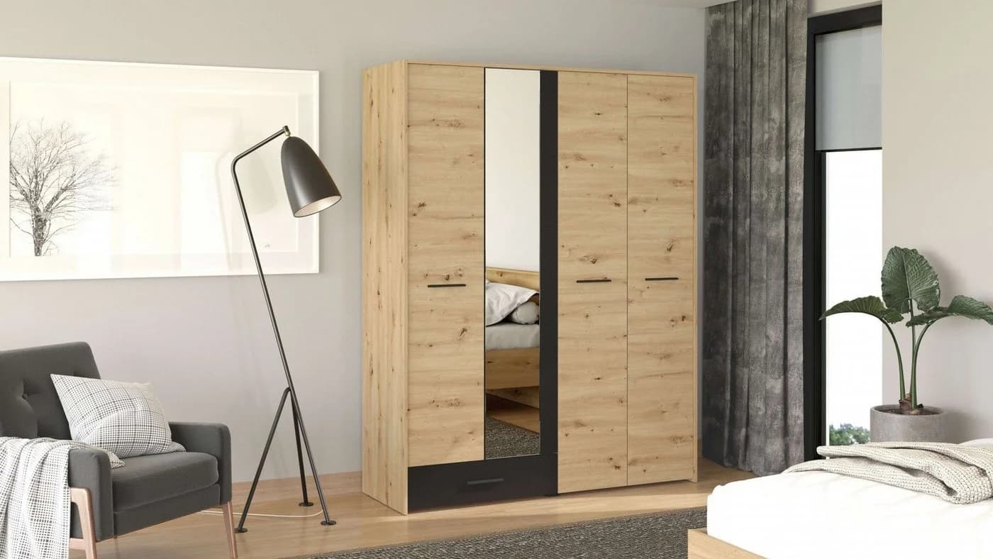 INOSIGN Kleiderschrank Varadero mit Spiegel und Schublade Braun - Bild 2