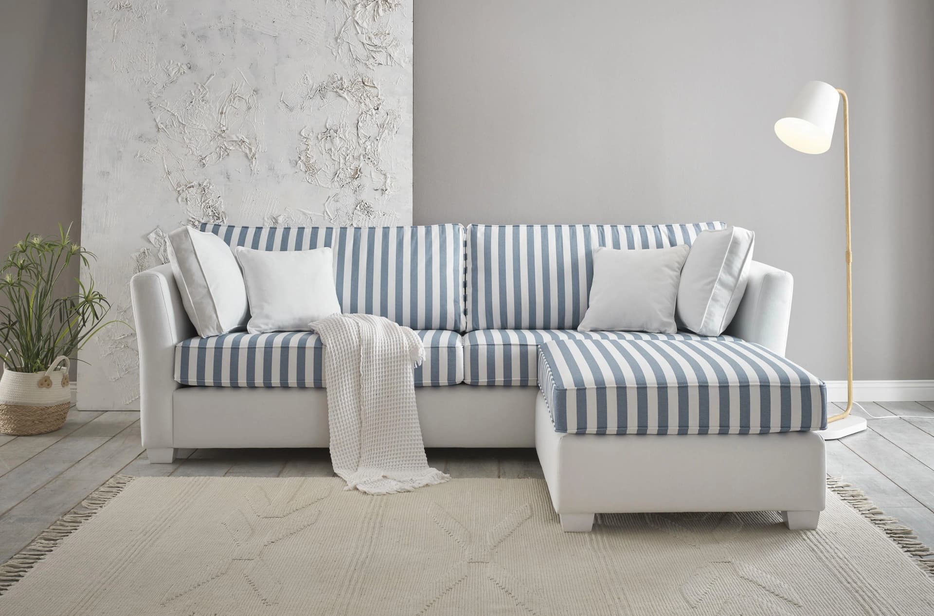 Ecksofa im maritimen Landhausstil