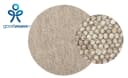 OTTO HOME Wollteppich Wolly Beige Handgewebt Rund Bild 1