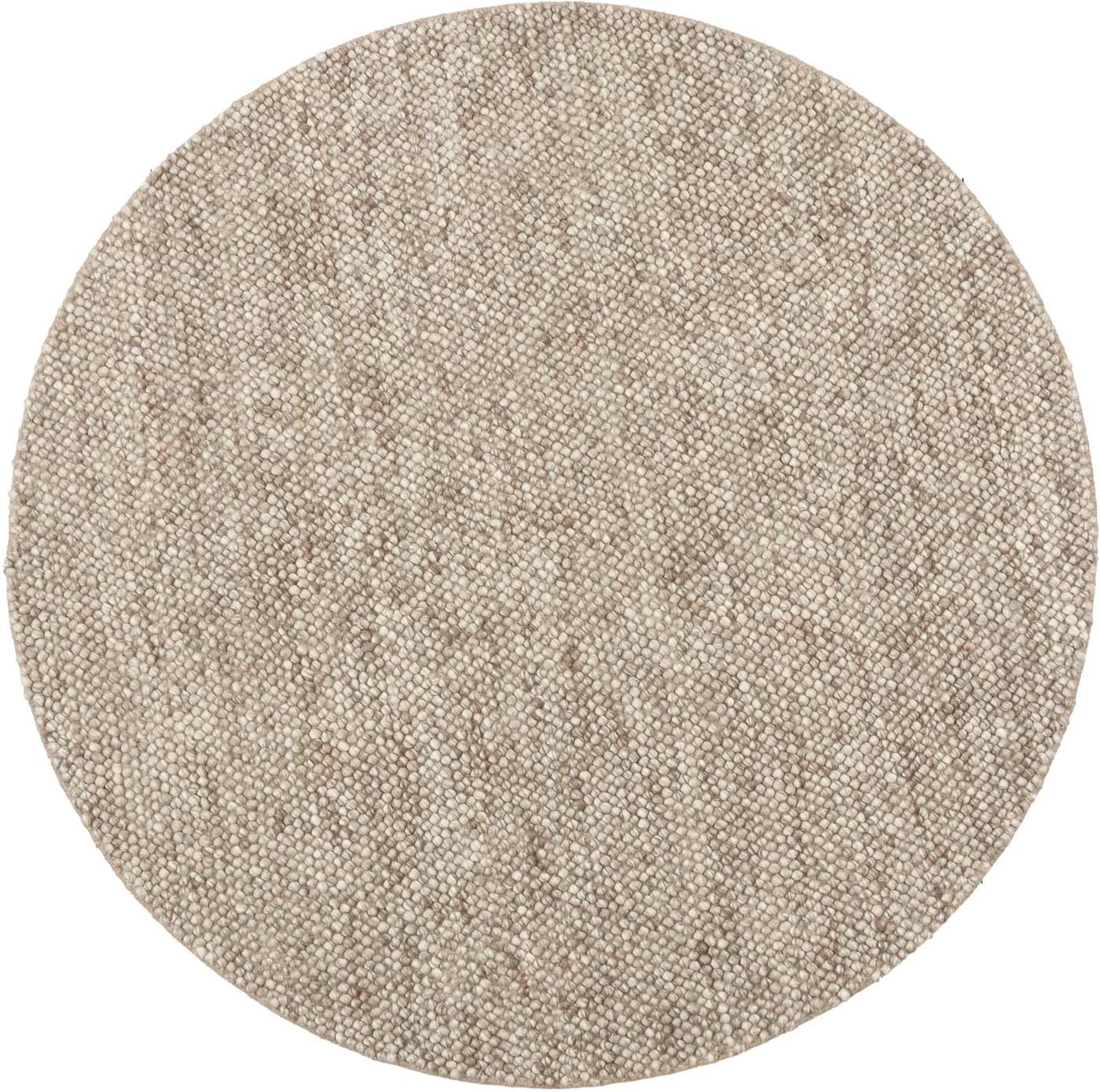 OTTO HOME Wollteppich Wolly Beige Handgewebt Rund - Bild 4