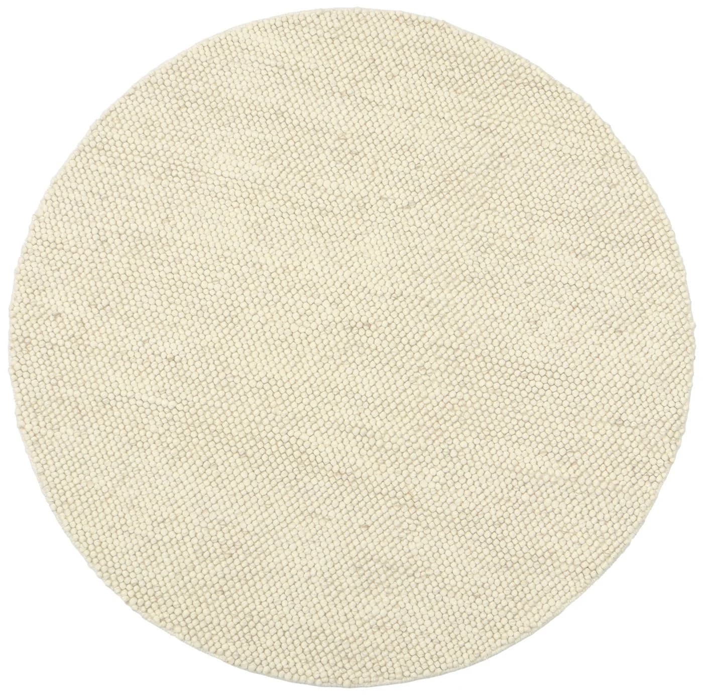OTTO HOME Wollteppich Wolly Beige Handgewebt Rund 120cm - Bild 4