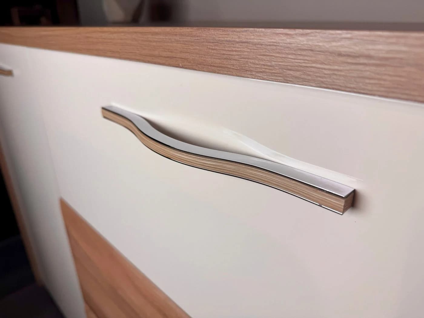 OTTO HOME Kommode Gala Beige Hochglänzend mit 3 Schubladen