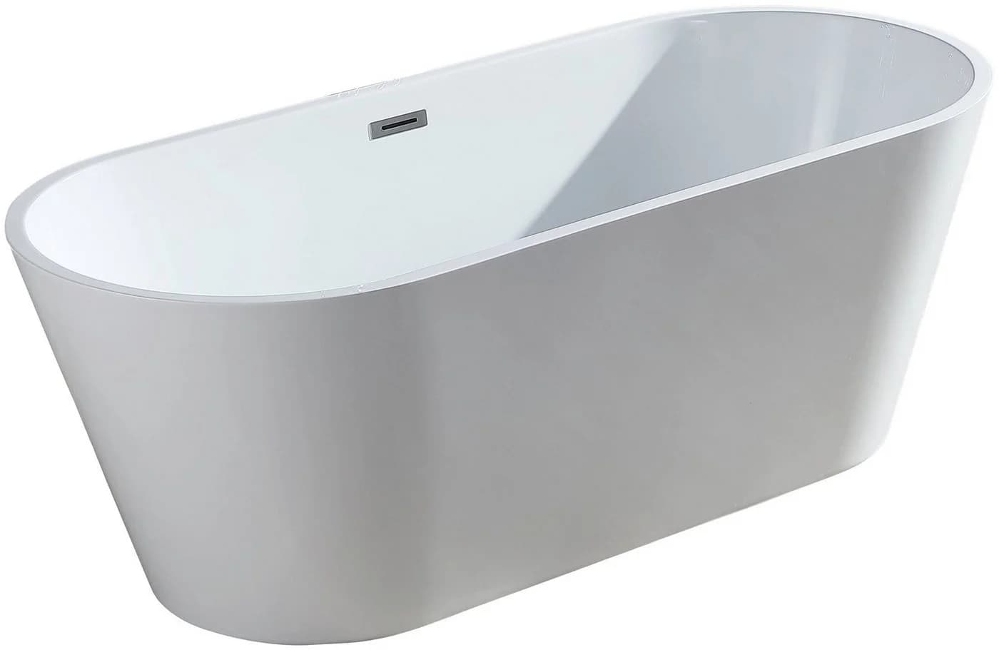 WELLTIME Badewanne Tavira Weiß Freistehend Sanitäracryl Oval - Bild 2