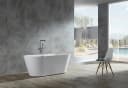 WELLTIME Badewanne Tavira Weiß Freistehend Sanitäracryl Oval Bild 3