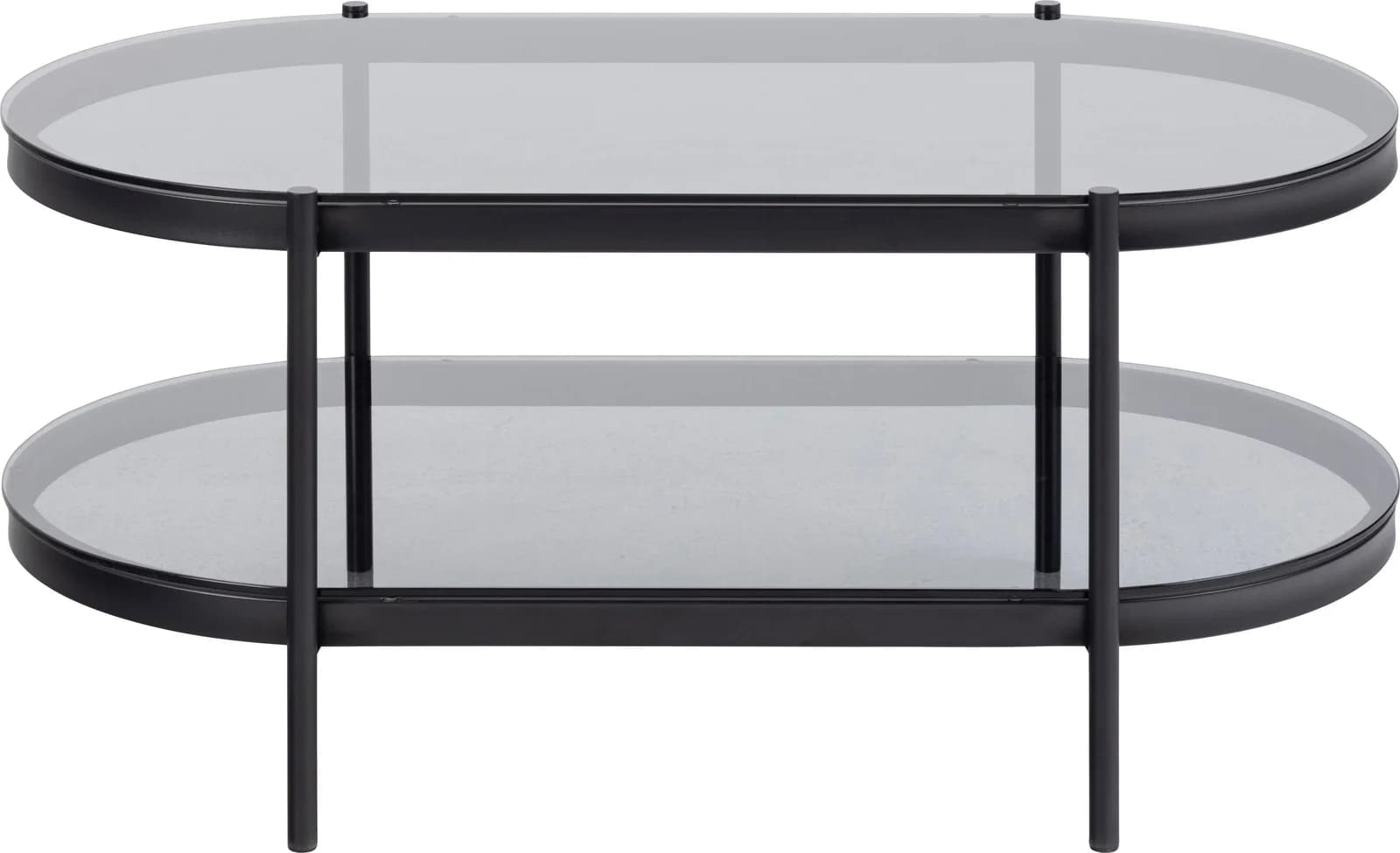 Couchtisch ACTONA GROUP Oval Rauchglas Metall