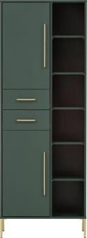 WELLTIME Hochschrank Kent waldgrün mit goldenen Griffen Bild 2