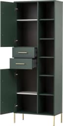 WELLTIME Hochschrank Kent waldgrün mit goldenen Griffen Bild 4