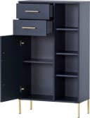 Midischrank WELLTIME Kent nachtblau mit goldenen Griffen Bild 3
