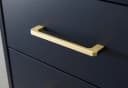 Midischrank WELLTIME Kent nachtblau mit goldenen Griffen Bild 4