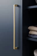 Midischrank WELLTIME Kent nachtblau mit goldenen Griffen Bild 5