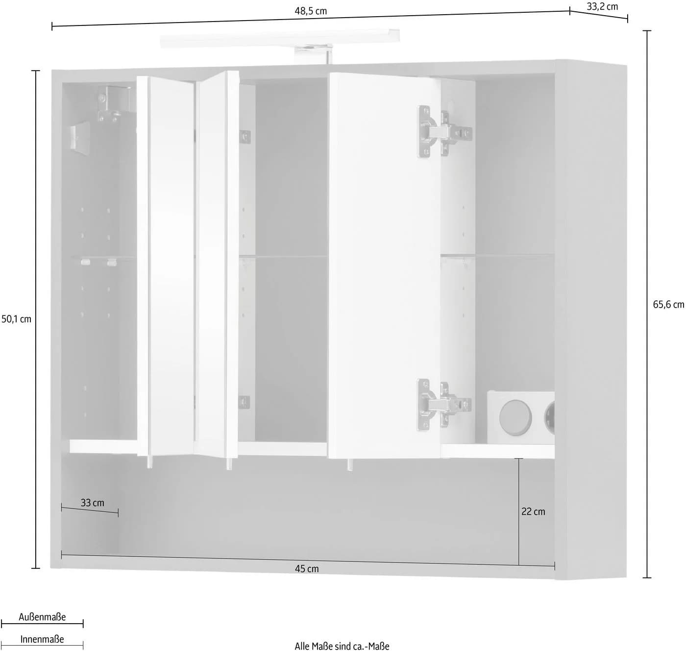 welltime Spiegelschrank Kent Made in Germany LED-Beleuchtung - Bild 5