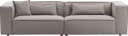 LeGer Home PIARA 3-Sitzer Sofa Grau Leinenoptik Bild 2