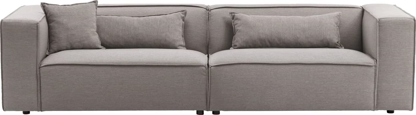 LeGer Home PIARA 3-Sitzer Sofa Grau Leinenoptik - Bild 2
