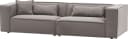 LeGer Home PIARA 3-Sitzer Sofa Grau Leinenoptik Bild 5