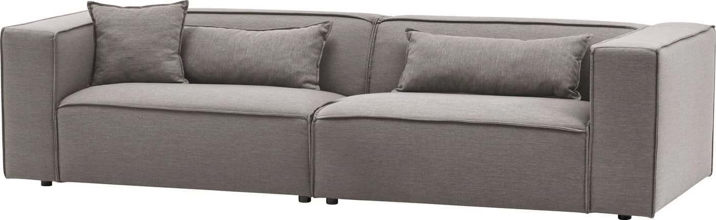 LeGer Home PIARA 3-Sitzer Sofa Grau Leinenoptik - Bild 5