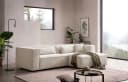 LeGer Home Ecksofa PIARA L-Form hellbeige Cord Bild 2