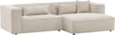 LeGer Home Ecksofa PIARA L-Form hellbeige Cord Bild 5