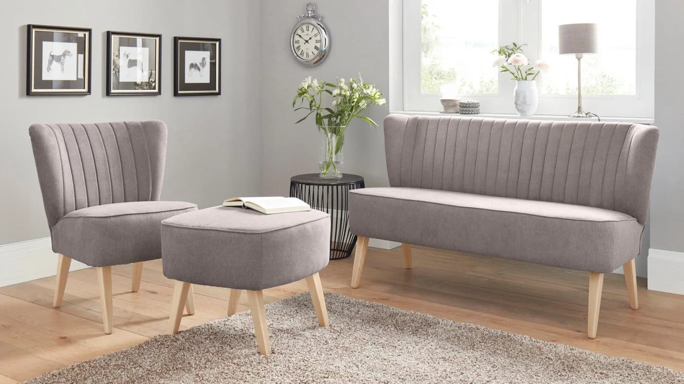 Home affaire 2-Sitzer Sofa Campi Taupe Microfaser - Bild 3