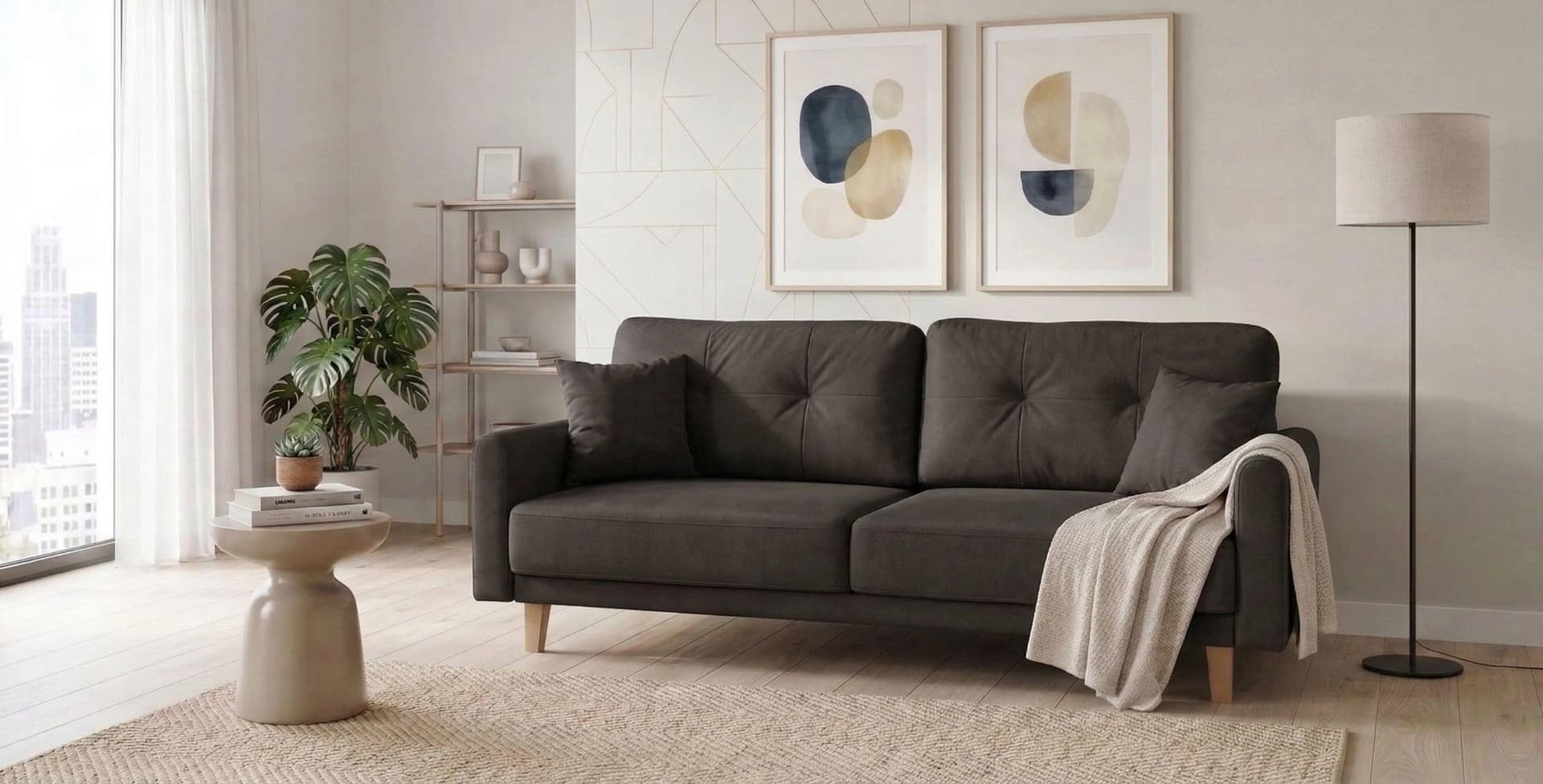 HOME AFFAIRE TRIPLO Schlafsofa 3-Sitzer Schwarz mit Bettkasten
