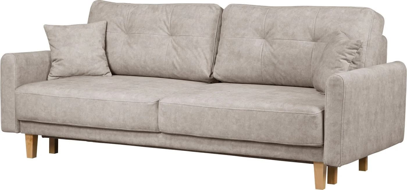 Home Affaire Triplo Schlafsofa 3-Sitzer mit Bettkasten Creme - Bild 5