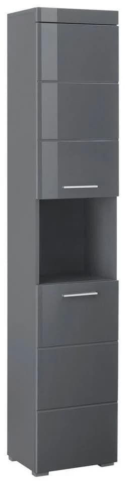 WELLTIME Hochschrank Avena Grau Hochglanz Badschrank - Bild 2