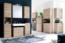 Welltime Badmöbel-Set Avena Braun Holzwerkstoff Waschbeckenunterschrank Spiegelschrank Bild 1