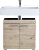 Welltime Badmöbel-Set Avena Braun Holzwerkstoff Waschbeckenunterschrank Spiegelschrank Bild 5