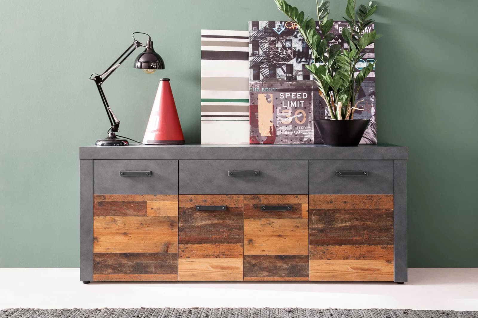 Sideboard INOSIGN Ilana Grau 4 Türen 1 Schublade FSC
