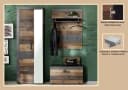 Garderoben-Set INOSIGN Ilana 3-tlg. Grau Industrial Style mit Spiegel Bild 3