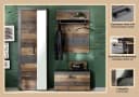 Garderoben-Set INOSIGN Ilana 3-tlg. Grau Industrial Style mit Spiegel Bild 4