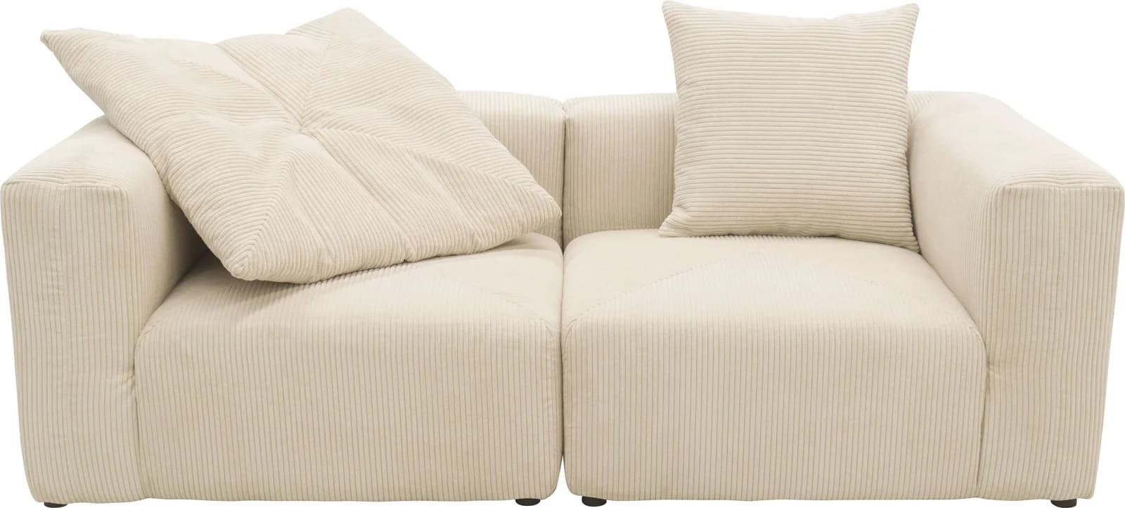 HOME AFFAIRE 2-Sitzer Gerrid Beige Cord Sofa