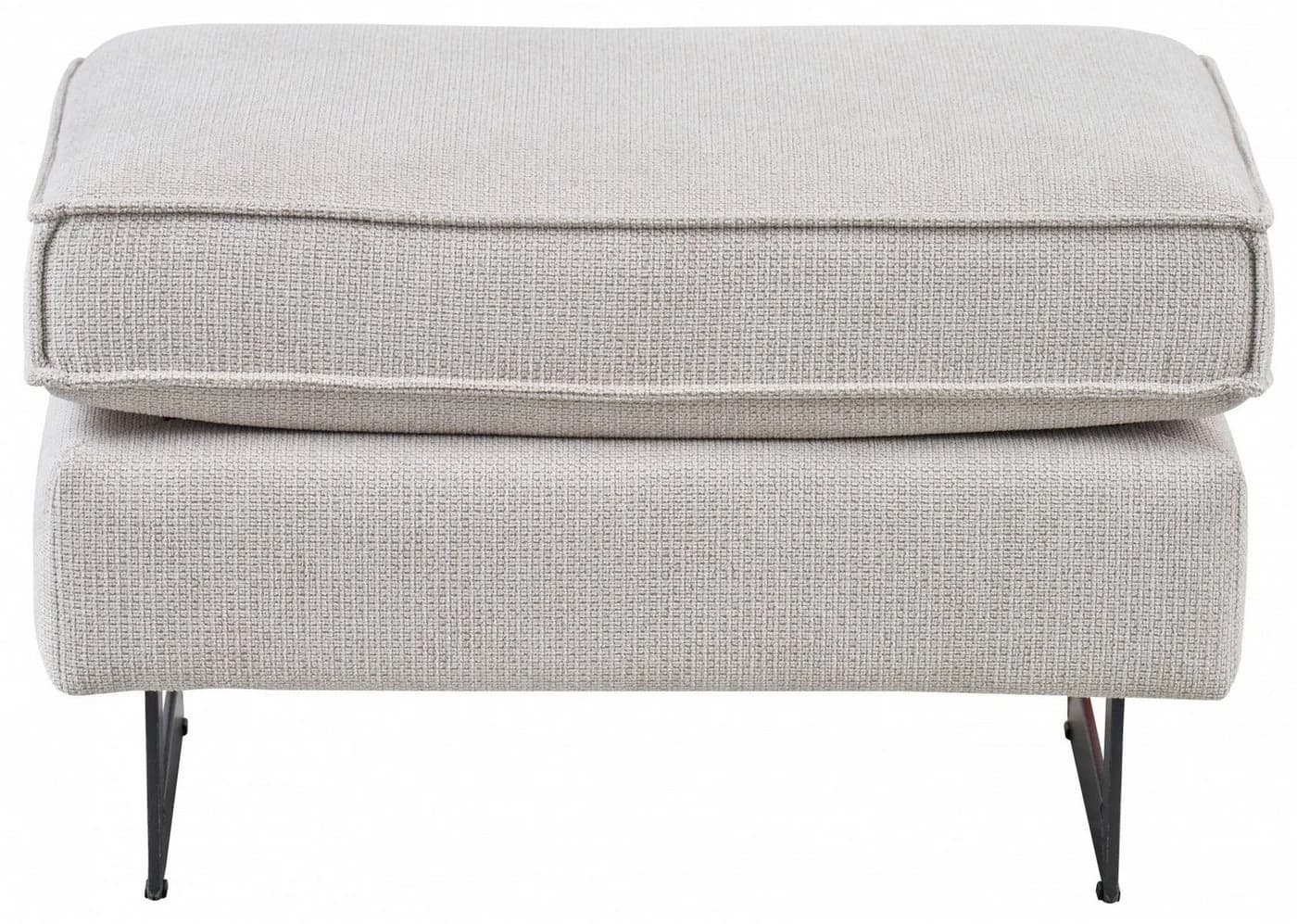 Home Affaire Polsterhocker Pinto Beige Chenille Metallfüße - Bild 4